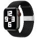 77686-uniw - Strap Fabric opaska do Apple Watch 7 / 6 / SE / 5 / 4 / 3 / 2 (41mm / 40mm / 38mm) pleciony materiałowy pasek bransoletka do zegarka czarny