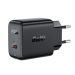 A21 black - Acefast charger GaN USB Type C 30W, PD, QC 3.0, AFC, FCP black 