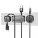 ACTDJ-01 - Baseus Cross Peas samoprzylepny uchwyt organizer do kabli czarny (ACTDJ-01)