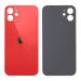 Battery cover iPhone 12 mini with bigger hole for camera glass - red