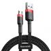 CAMKLF-C91 - Baseus Cafule Cable wytrzymały nylonowy kabel przewód USB / micro USB QC3.0 1.5A 2M czarno-czerwony (CAMKLF-C91)