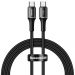 CATGH-K01 - Baseus kabel USB Typ C PD Power Delivery 2.0 60W 20V 3A 2m z diodą LED czarny (CATGH-K01)