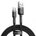CATKLF-AG1 - Baseus Cafule Cable Durable Nylon Braided Wire USB / USB-C QC3.0 3A 0,5M black-grey (CATKLF-AG1)