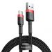 CATKLF-B91 - Baseus Cafule Cable wytrzymały nylonowy kabel przewód USB / USB-C QC3.0 3A 1M czarno-czerwony (CATKLF-B91)