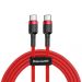 CATKLF-H09 - Baseus Cafule Cable wytrzymały nylonowy kabel przewód USB-C PD / USB-C PD PD2.0 60W 20V 3A QC3.0 2M czerwony (CATKLF-H09)