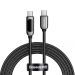 CATSK-C01 - Baseus USB Type C - USB Type C cable 100W (20V / 5A) Power Delivery with display screen power meter 2m black (CATSK-C01)