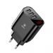 (CCALL-BH01) - Baseus Mirror Lake Intelligent Travel Charger Adapter Wall Charger with Voltage/Power Display 3x USB 3.4A black (CCALL-BH01)