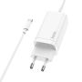 HOCO Ładowarka sieciowa - N16 GaN 65W 2 x PD USB-C + USB3.0 + kabel USB-C na USB-C zestaw biały