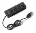 HUB USB 2.0 4 Porty czarny