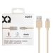 Oryginalny Kabel pleciony micro USB XQISIT QC 2.1A (quick charge) 1,8m