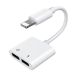 S-Y104 - Joyroom Lightning - 2x Lightning headphone adapter audio and charging white (S-Y104)