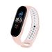 Silikonowa opaska pasek do Xiaomi Mi Band 5 Dots różowo-biały