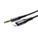 SY-A02 - Joyroom kabel audio stereo AUX 3,5 mm mini jack - Lightning do iPhone iPad 1 m czarny (SY-A02)
