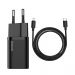 TZCCSUP-B01 - Baseus Super Si 1C szybka ładowarka sieciowa USB Typ C 20W Power Delivery + kabel USB Typ C - Lightning 1m czarny (TZCCSUP-B01)