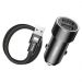 TZXLD-A01 - Baseus ładowarka samochodowa 2xUSB 3.4A+kabel iphone 1m 2A czarny TZXLD-A01