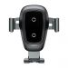 WXYL-B0A - Baseus Metal Gravity Wireless Charger metalowy uchwyt samochodowy na kratkę wentylacyjną bezprzewodowa ładowarka Qi czarny (WXYL-B0A)